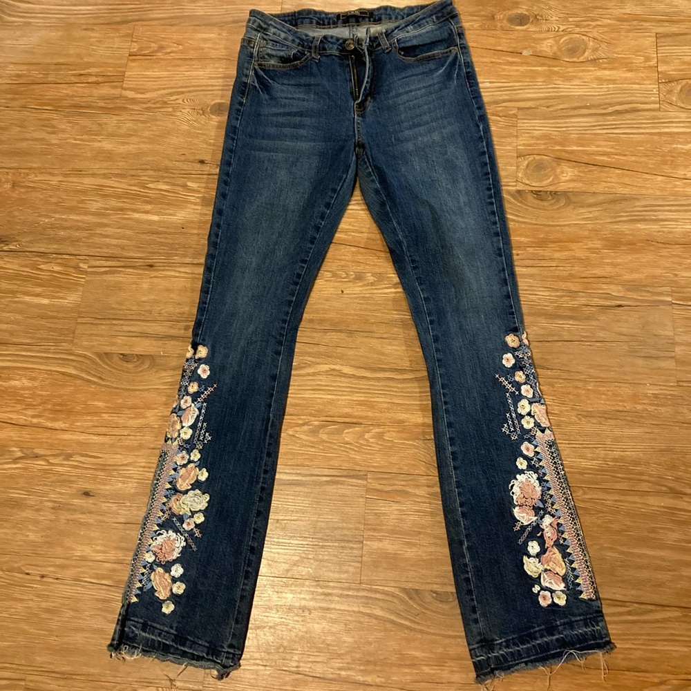 Lucky and blessed high waisted jeans